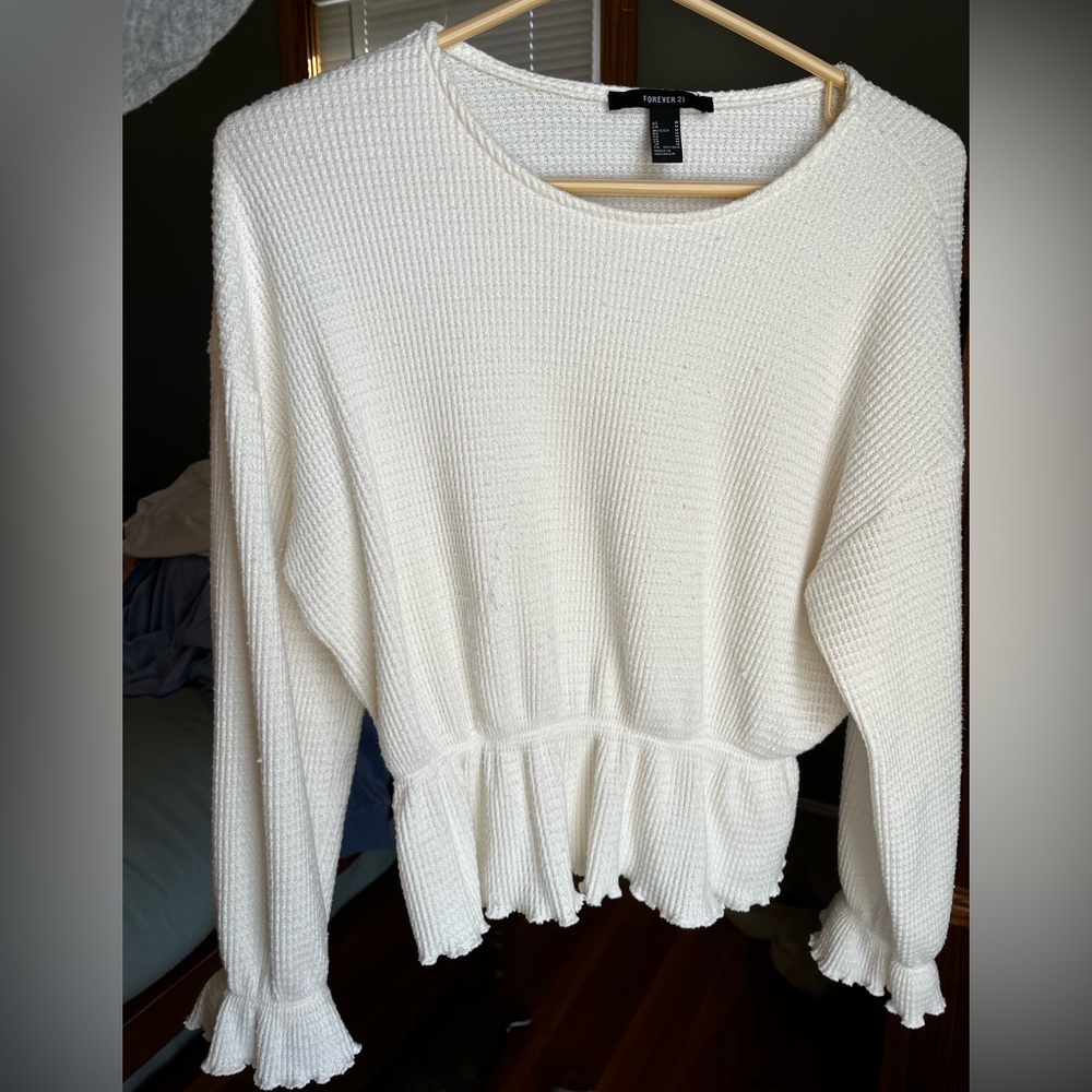Forever21 Ruffle Hem Blouse